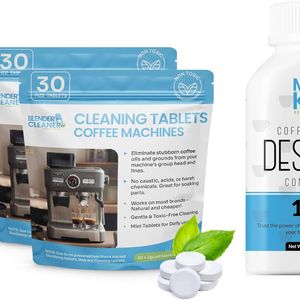 Miles Kay Coffee Machine Descaler Concentrate, 14 Uses Per Bottle + 60 Coffee Cleaning tablets