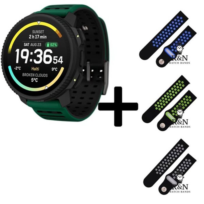 Suunto Vertical 2 GPS Watch (Pine Green) + R&N Strap Edition