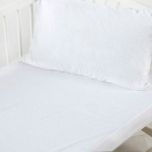 Dreamaker Baby Cotton Terry Towelling Waterproof Cot Pillow Protector (twin Pack)