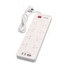 Click 8 Outlet Power Board With USB Charger