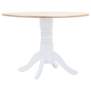 vidaXL Dining Table White and Brown Kitchen Dinner Table