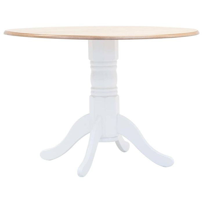 vidaXL Dining Table White and Brown Kitchen Dinner Table