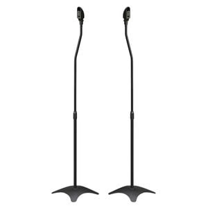 Pair of Black Selby Speaker Stands for Rear Surround Sound Satellite Speakers