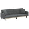 vidaXL Sofa Bed Guest Sleeper Sofa Couch Bed with Cushions Dark Grey Fabric