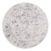 Loopsie-200cm X 200cm-yeni Grey And Beige Floral Washable Round Rug