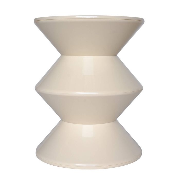 SK Designer Living | Totem Sculptural Round Side Table | Beige