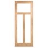 Corinthian Moda Clear Glass White Oak Internal Door AMODG6 - 620mm x 2340mm x 35mm