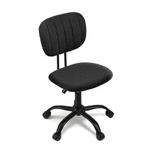 Artiss Armless Office Chair Swivel Home Office Desk Chair Fabric, Black