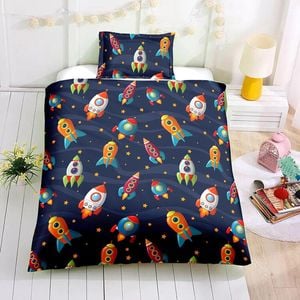 3D Rocket Space Star Kids Pattern Duvet Cover Bedding Set Quilt Cover Pillowcases Personalized  Bedding