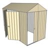 Build-a-Shed 1.5 x 3.0 x 2.3m Front Gable Single Sliding And Double Hinged Doors Shed - Cream