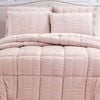 Hotel Living Seersucker Comforter Set Queen Light Pink