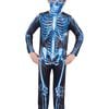 Neon Blue Boys Skeleton Halloween Costume - 6-8