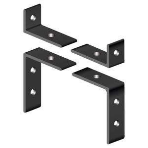 ProtectorAl Black Aluminium Decorative Screen Adaptor Brackets - 4 Pack