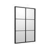 Costway Decorative Mirror Windowpane Metal Frame 100x70cm