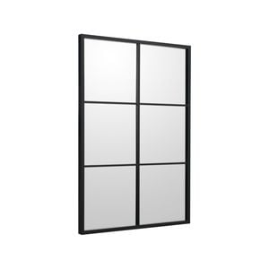 Costway Decorative Mirror Windowpane Metal Frame 100x70cm