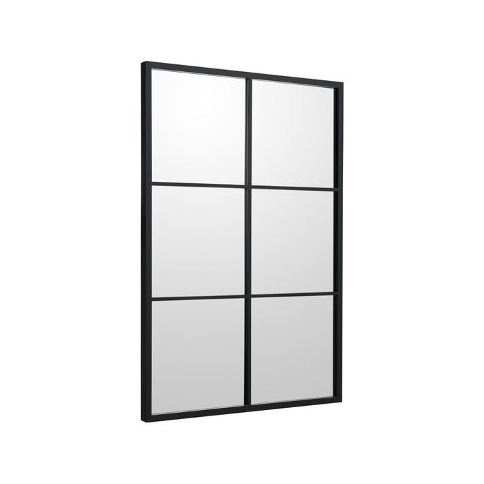 Costway Decorative Mirror Windowpane Metal Frame 100x70cm