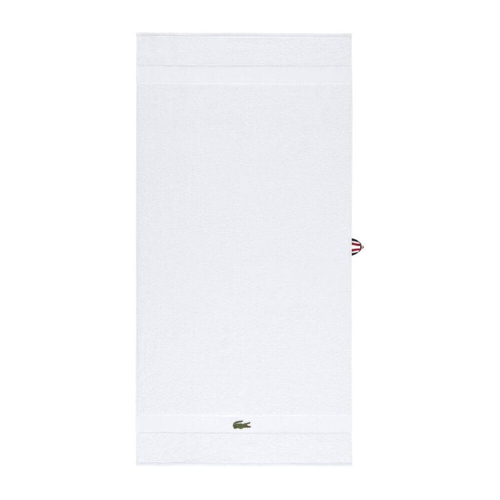 Lacoste LCASUAL Cotton Bath Sheet 90x150cm Towel - Blanc