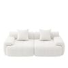 Advwin 210cm 2 Seater Sofa Corduroy Modular Foam Cloud Couch Lounge Compressed Sofa No Assembly Beige