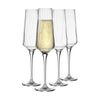 6pc Krosno Avant-Garde Lumi Flute Glasses Twisted 200ml Capacity Set