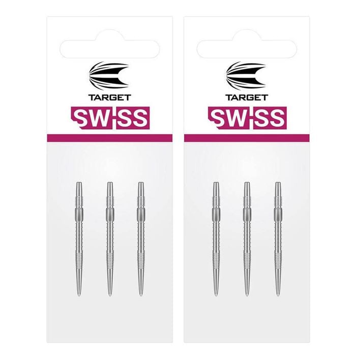 2x 3pc Target Swiss Firepoint Dart Point Replacement Spare Tip 30mm Silver