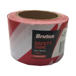 Brutus 75mm x 100m Red And White Safety Tape