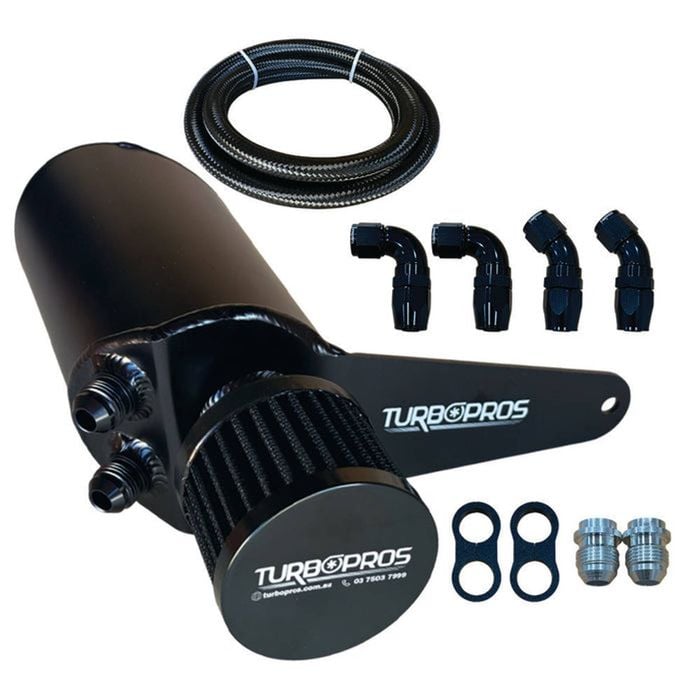Turbo Pros High Flow -an10 Oil Catch Can For Ford Falcon Xr6 Ba/bf/fg Barra 4.0l