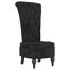 vidaXL High Back Chair Accent Sofa Chair Side Chair Black Velvet Button Design