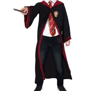 Harry Potter Ankle Length Robe Halloween Costume with Hood Official Licensed – Black Colour, Standard