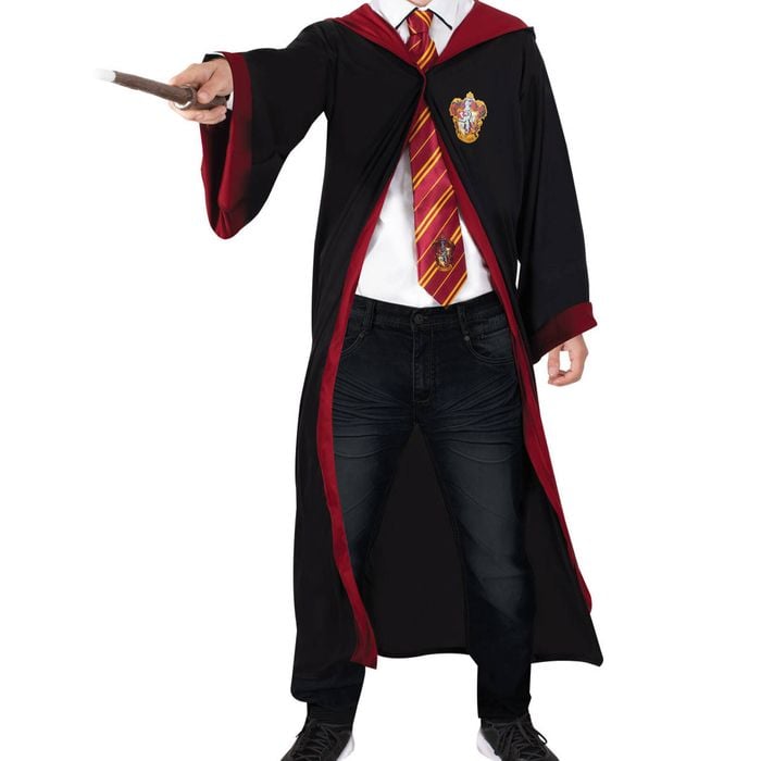 Harry Potter Ankle Length Robe Halloween Costume with Hood Official Licensed – Black Colour, Standard