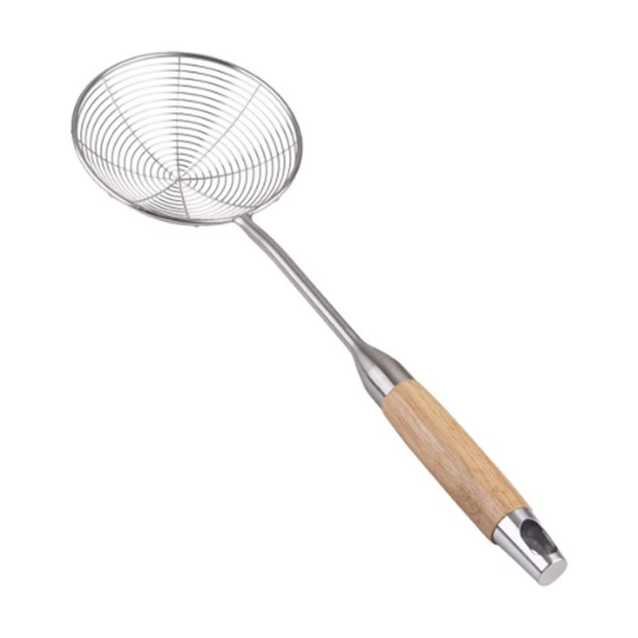 D.Line Wok Wire Skimmer Stainless Steel Beechwood Handle Kitchen Tool 13.5cm