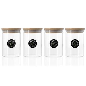4PK Lemon & Lime Camden 250ml Glass Food Container w/ Bamboo Lid