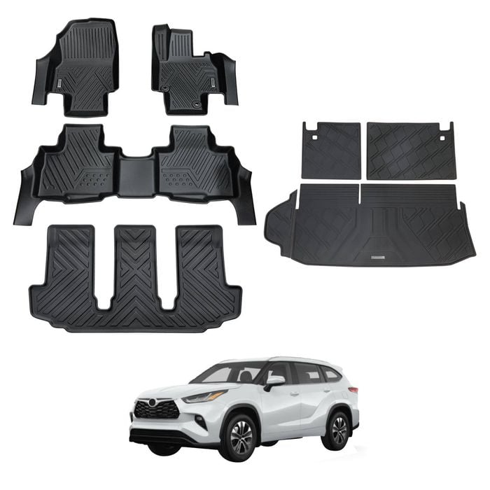 AUSGO Floor Mats & Boot Liner Set for Toyota Kluger 2021-Onwards Car Floor Liners Cargo Mat