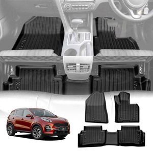 3d Floor Mats For Kia Sportage Ql Series 2015-2022 Heavy Duty All Weather Car Mats Carpet Liner Set