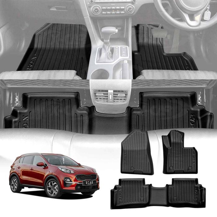 3d Floor Mats For Kia Sportage Ql Series 2015-2022 Heavy Duty All Weather Car Mats Carpet Liner Set