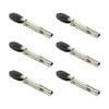 6pk Grabbers Mini Tongs 18cm Stainless Steel/silicone - Black
