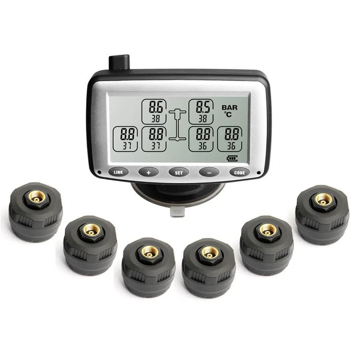 Caravan Trailer Tpms With High-pressure Anti-theft External Cap 6x Sensors