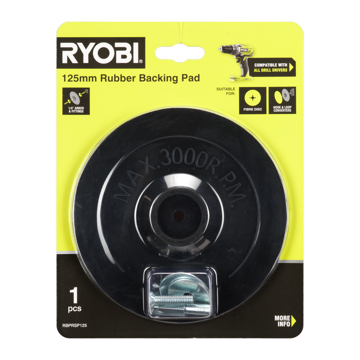 Ryobi 125mm Rubber Backing Pad