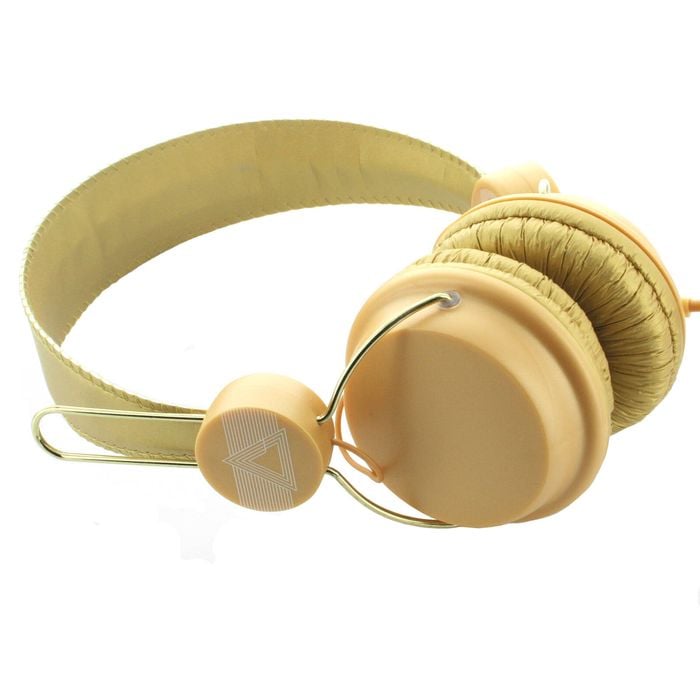 Coloud Colors Gold Headphones On-Ear with Inline Mic & Remote C22M