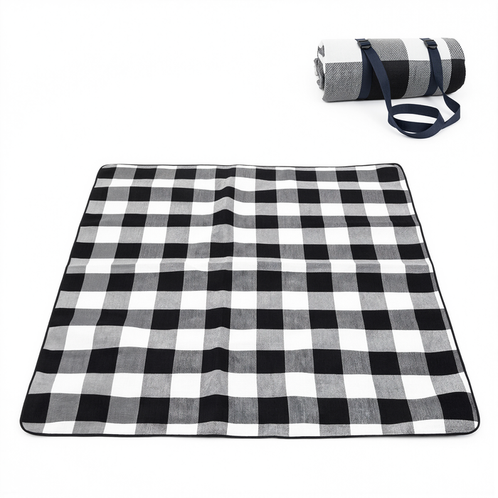 ADIVO Premium Picnic Rug Waterproof Sandproof Camping Beach Blanket 2Mx2M-Black