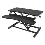 Advwin Sit Standing Desk Riser Height Adjustable Black