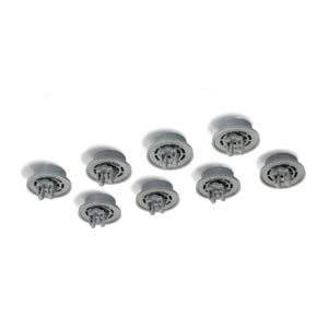 X8 Dishwasher Lower Bottom Basket Rack Wheels - Complete Assembly 1782020300assy. Suits Beko