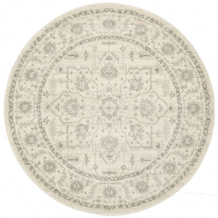 The Rug Connection Sense 261 Off White 200x200cm - Medium Round Transitional Pet Friendly Indoor Rug
