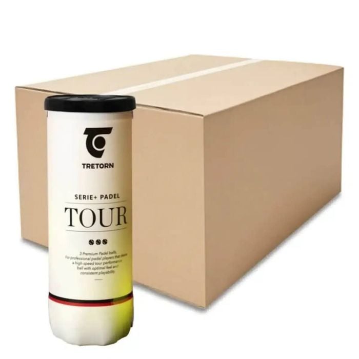 TRETORN Serie + Padel Tour Balls 24 Cans of 3 Balls 72 Balls Total 1 Box