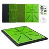 Advwin 3-in-1 Golf Practice Mat with Rough Turf, Short Turf & Sequins Swing Path Feedback Mat,  Rubber Tee