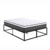 Zinus King Joseph Metal Bed Base & Pocket Spring Mattress Set, 45cm High, Support iCoil Eurotop