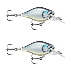 2x Rapala 3.5cm X Light Crank Mid Run Crankbait Fishing Lures - Baby Aspius