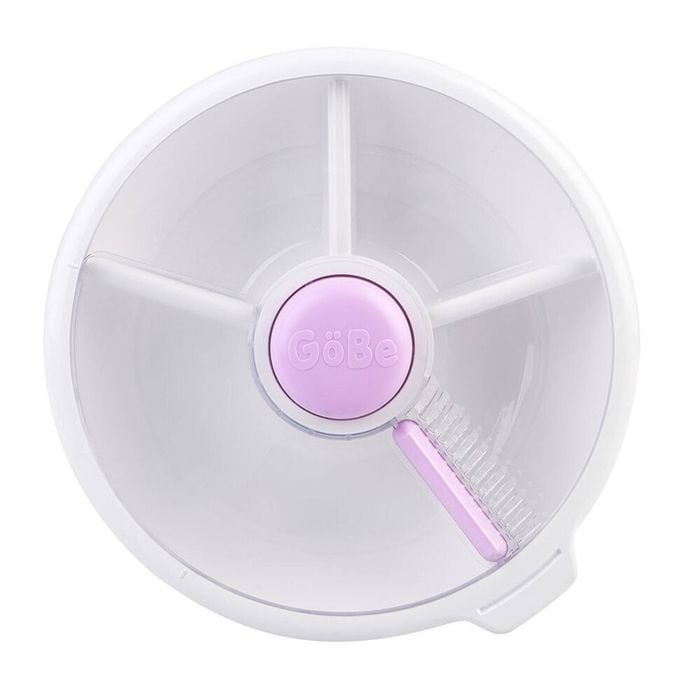 GoBe Large Round Snack Spinner Food Storage Container 21cm Purple 3y+