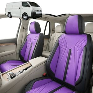Australian Goose Front Seat Covers for Toyota Hiace Van 2005 - 2019 (LWB) - PU Leather, Purple (2pc)