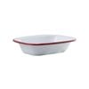 Urban Style Enamelware 18cm Pie Dish w/ Red Rim - White