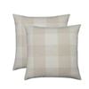 Catzon 2 Pcs Buffalo Check Throw Pillow Covers for Farmhouse 45X45cm-White